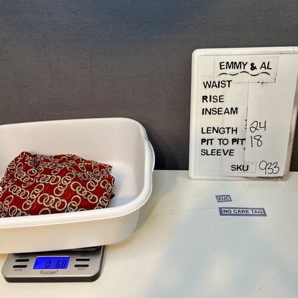 Cabi Ringleader Wrap Top Size S Red Signet Chain Print Mesh Long Sleeve 3951 - Picture 11 of 11